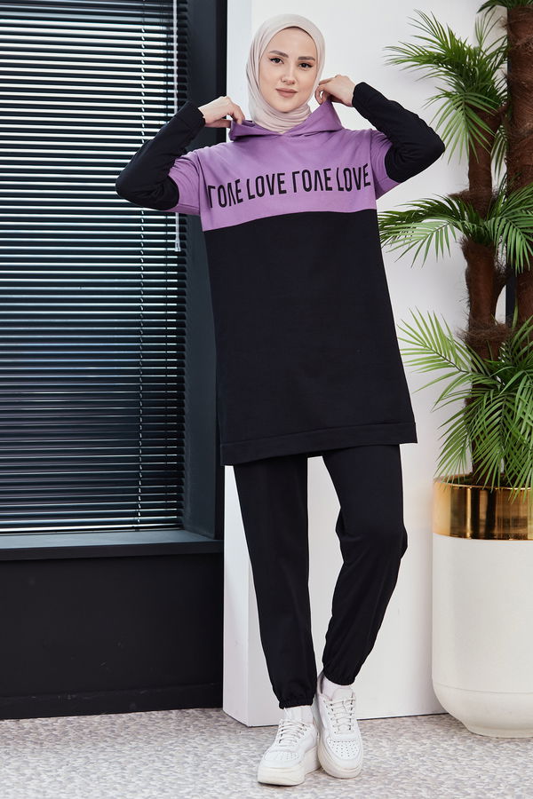 TUNIK PANTOLON Lila - 8548 LİLA