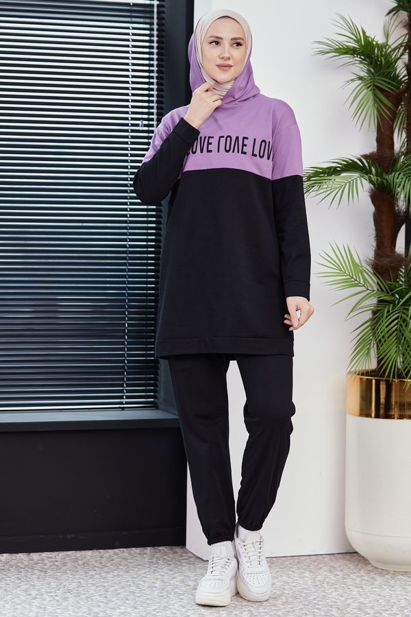 TUNIK PANTOLON Lila - 8548 LİLA