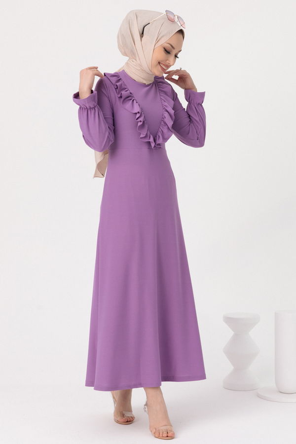 Elbıse Lila - 3273 LİLA