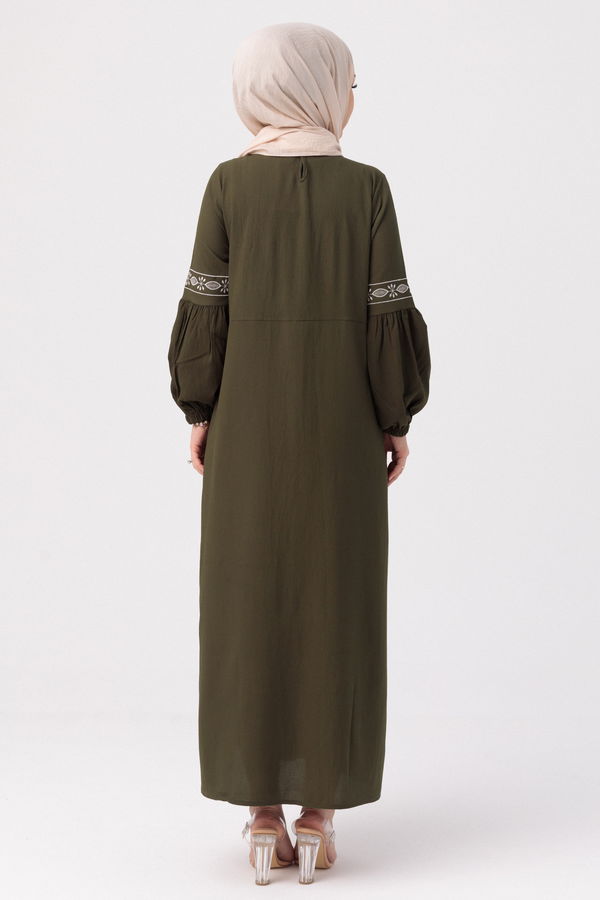 NAKISLI ELBISE Haki - 3599 HAKİ