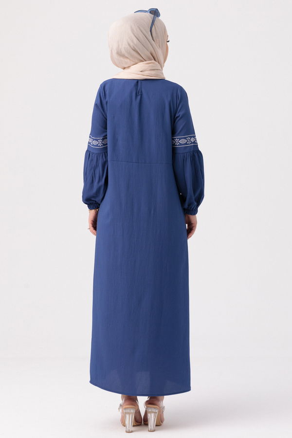 NAKISLI ELBISE Mavi - 3599