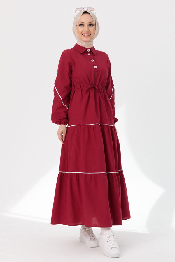 Elbise Bordo - 3983 BORDO