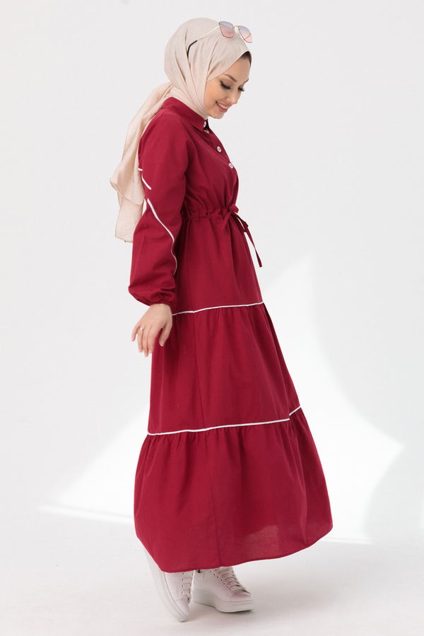Elbise Bordo - 3983 BORDO