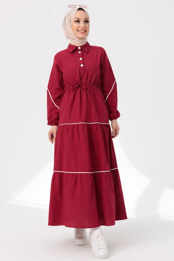 Elbise Bordo - 3983 BORDO