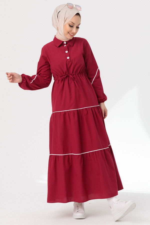 Elbise Bordo - 3983 BORDO