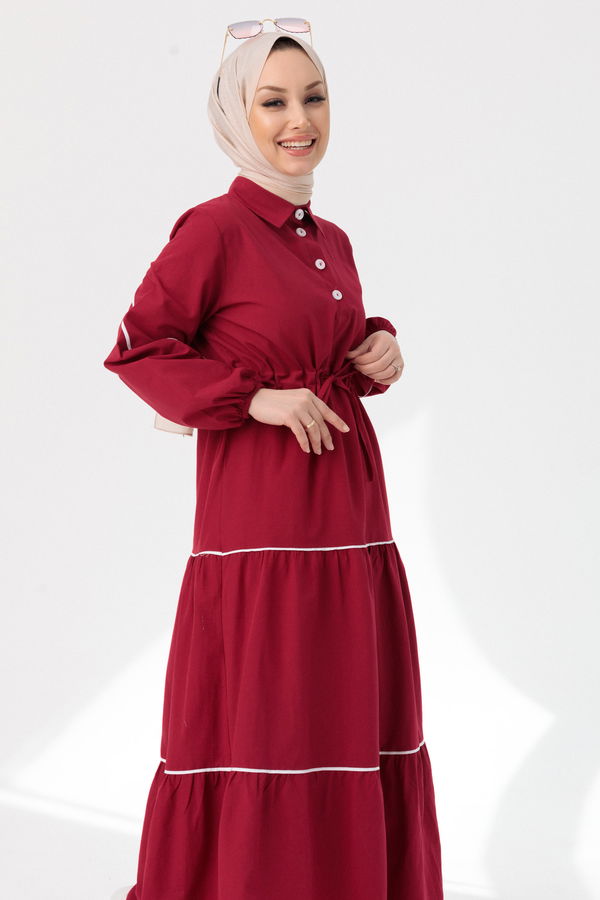 Elbise Bordo - 3983 BORDO