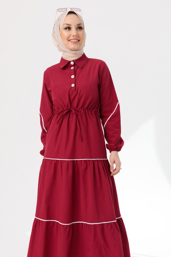 Elbise Bordo - 3983 BORDO
