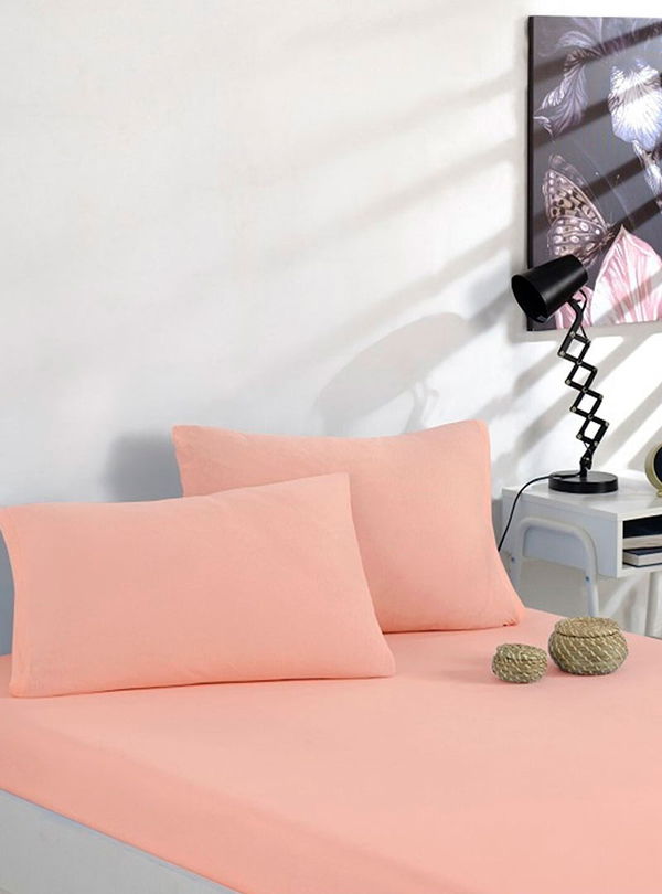 Pembe Çift Kişilik Çarşaf Yastık  - 20913 PEMBE