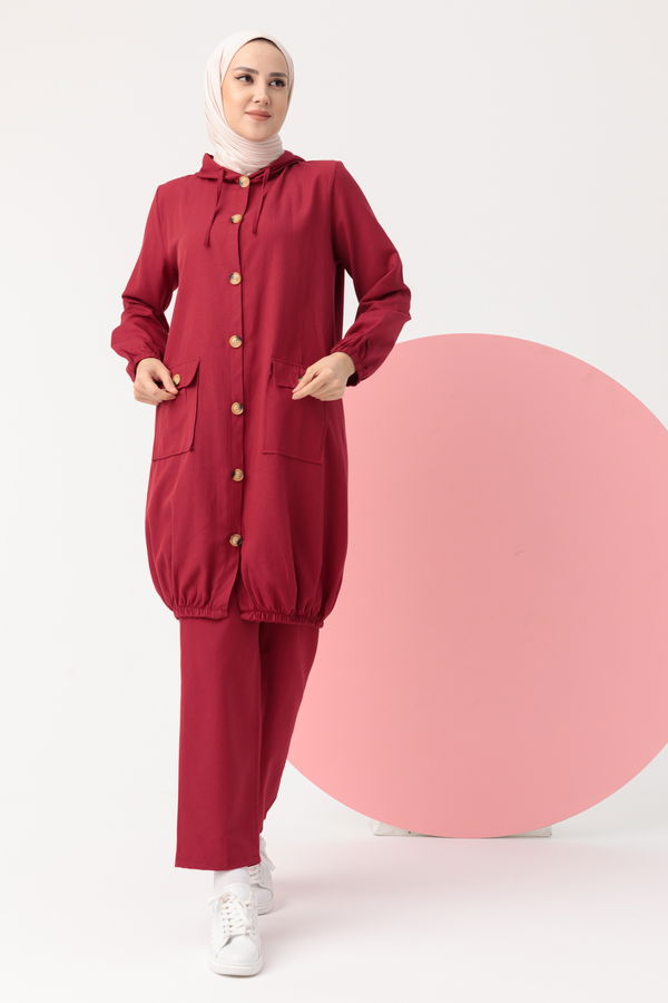 Tunık Pantolon Bordo - 3574