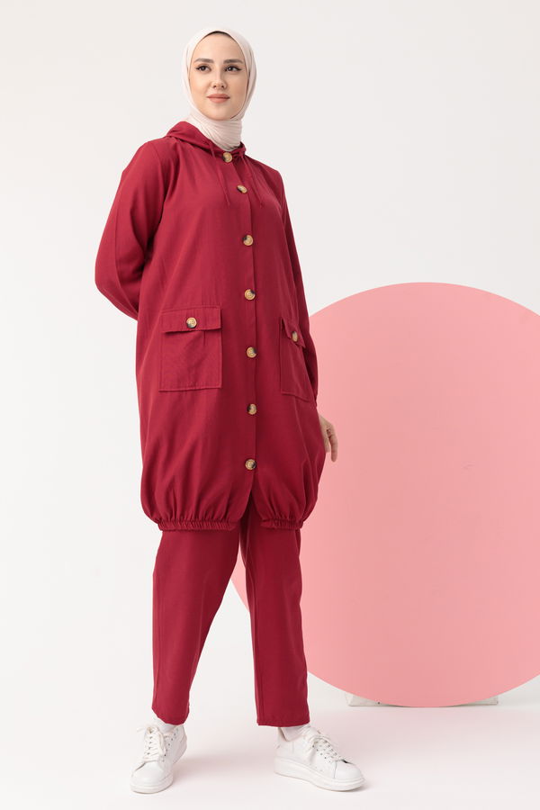 Tunık Pantolon Bordo - 3574