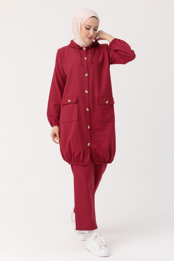 Tunık Pantolon Bordo - 3574