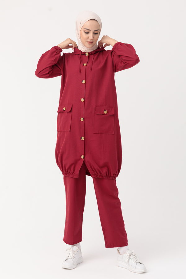 Tunık Pantolon Bordo - 3574