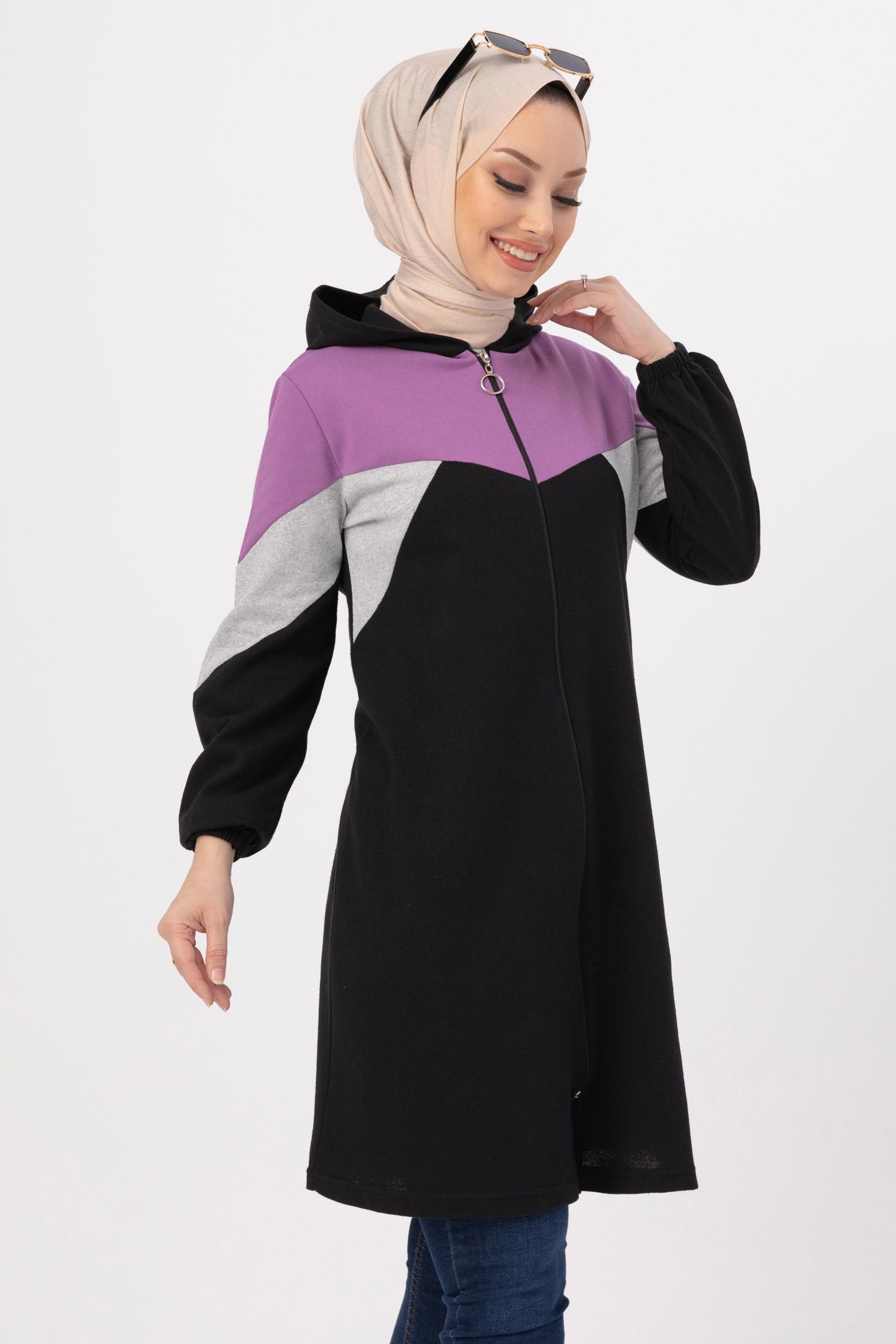 GARNILI TUNIK Lila - 3712 LİLA