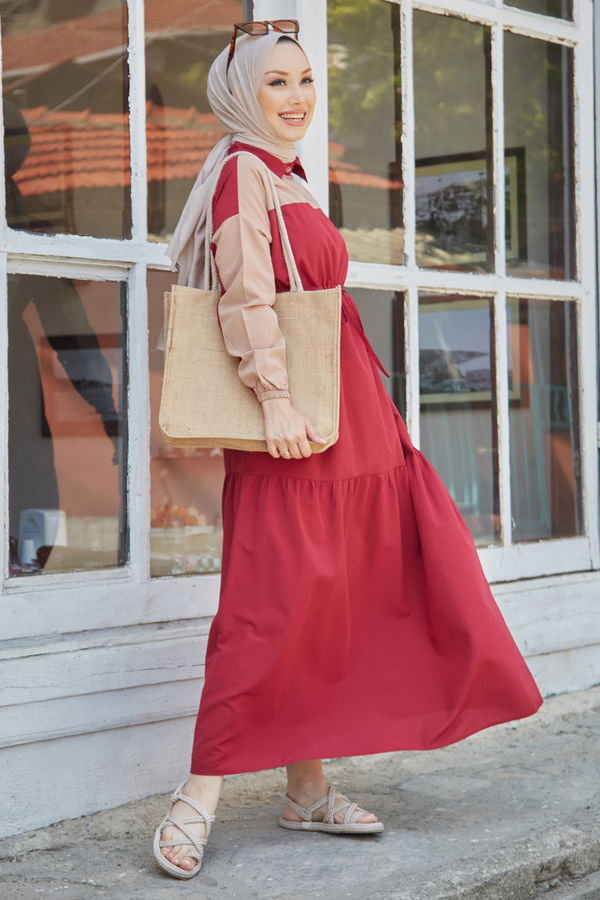 Elbise Bordo - 10303