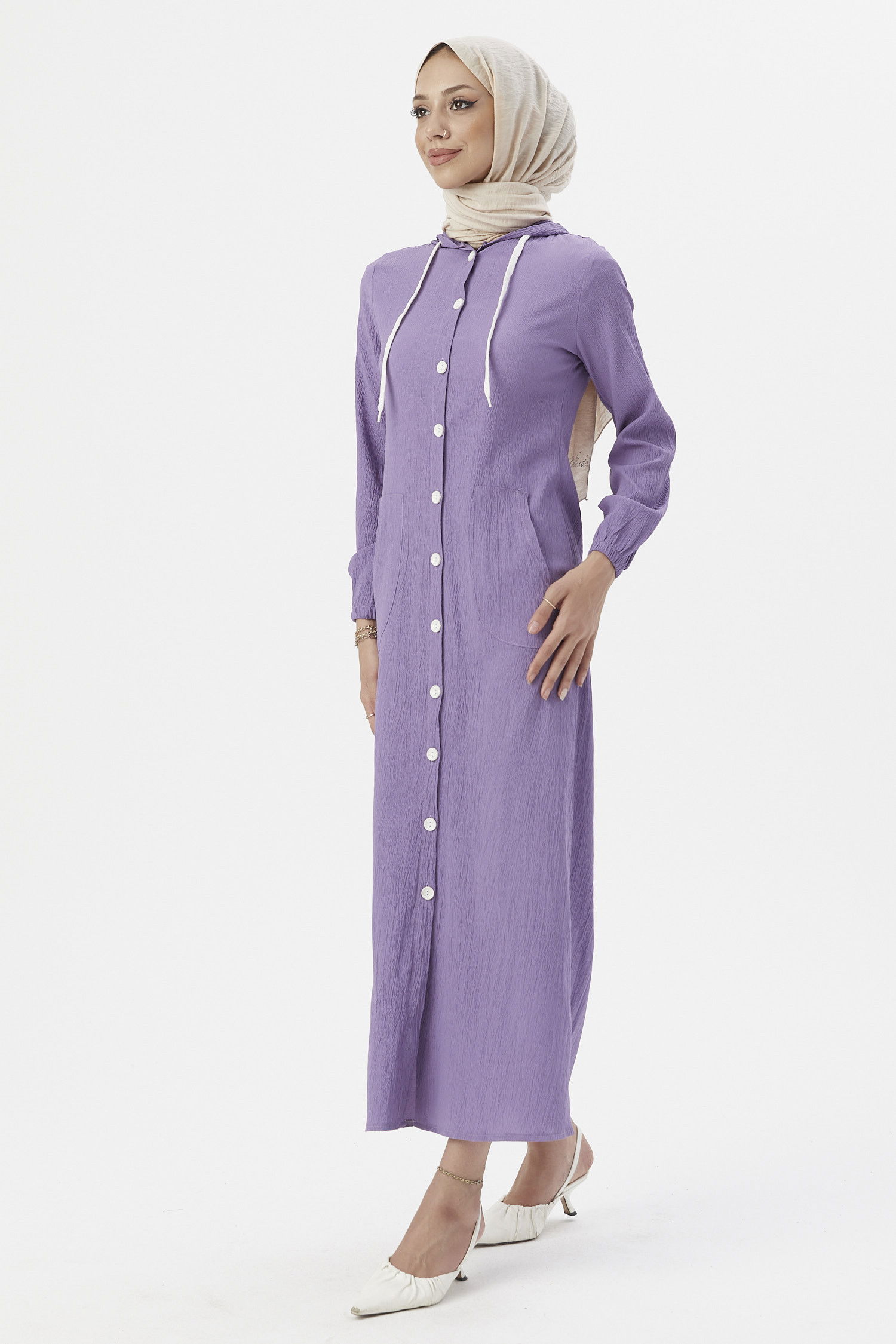 Elbıse Lila - 3552 LİLA