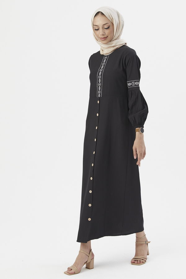 NAKISLI ELBISE Siyah - 3599