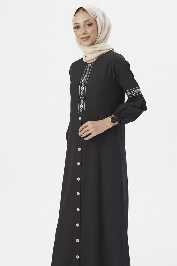 NAKISLI ELBISE Siyah - 3599