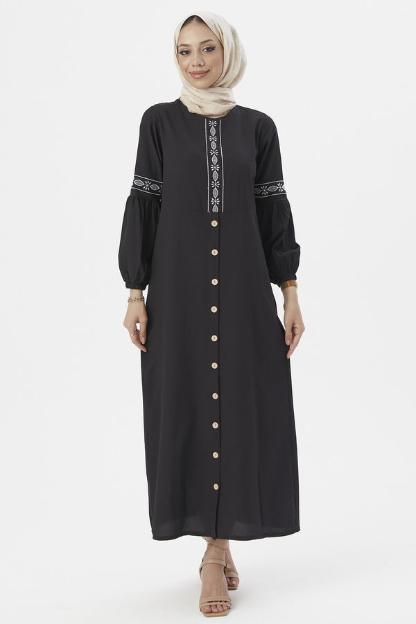 NAKISLI ELBISE Siyah - 3599