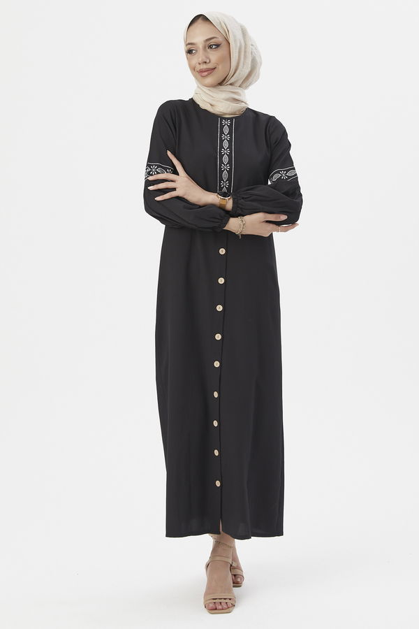 NAKISLI ELBISE Siyah - 3599