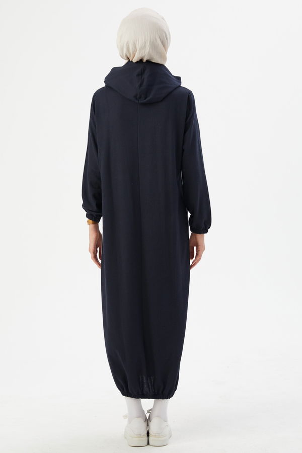 KAPSONLU ELBISE Lacivert - 5257