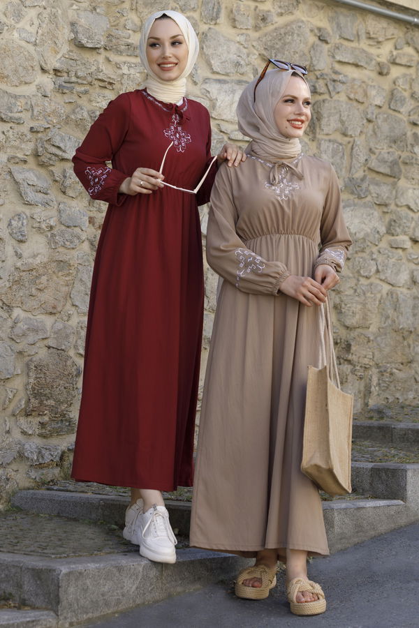 Elbise Bordo - 10302