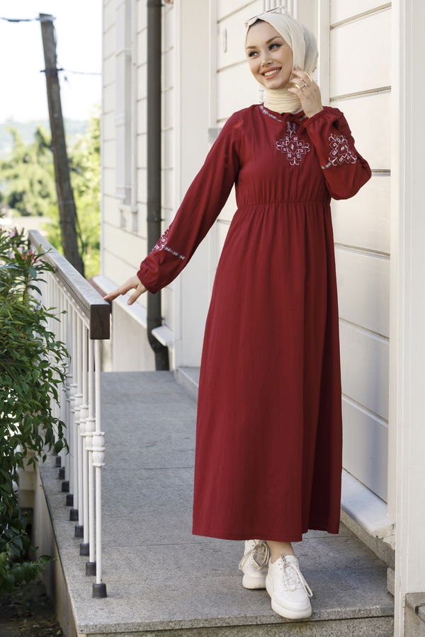 Elbise Bordo - 10302