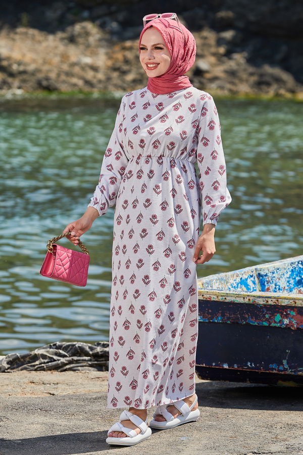 Elbise Fuşya - 10350