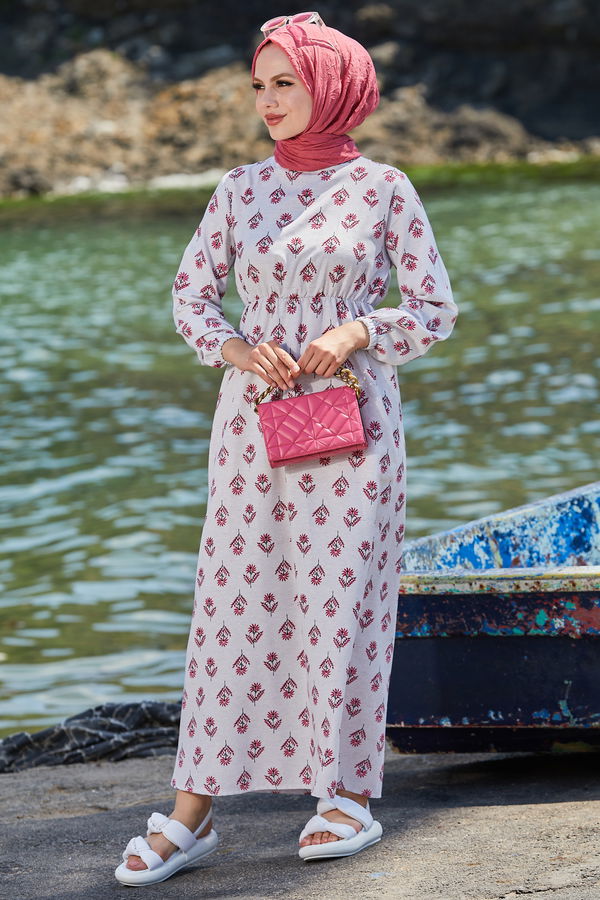 Elbise Fuşya - 10350