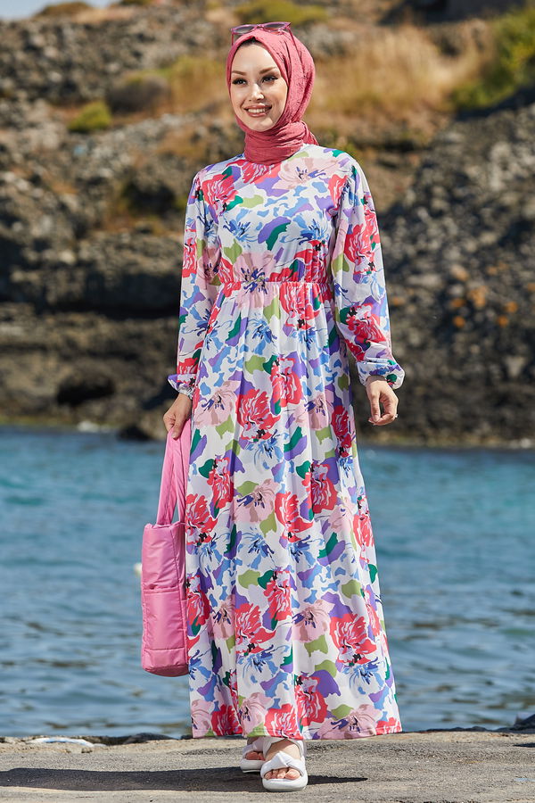 Elbise Fuşya - 10359 FUŞYA