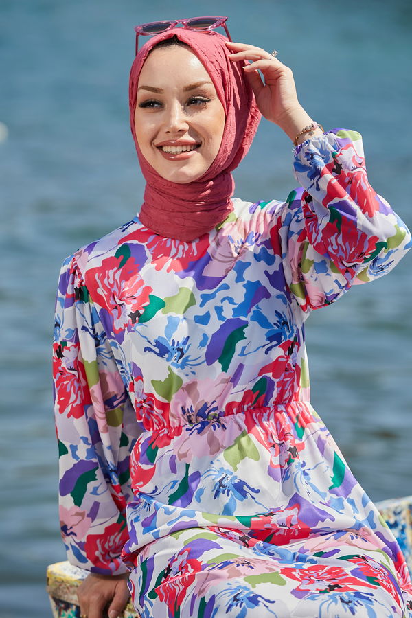 Elbise Fuşya - 10359 FUŞYA