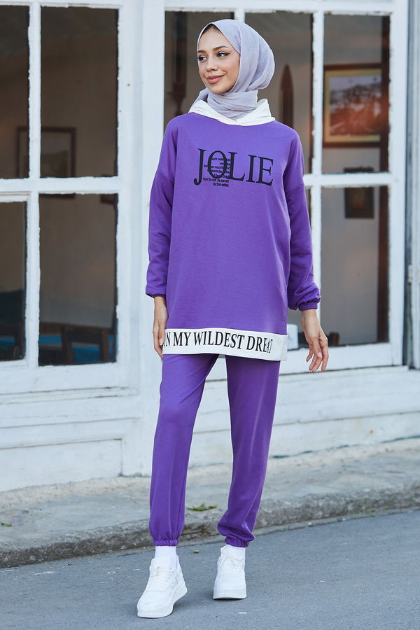 Tunik Pantolon Mor - 3926