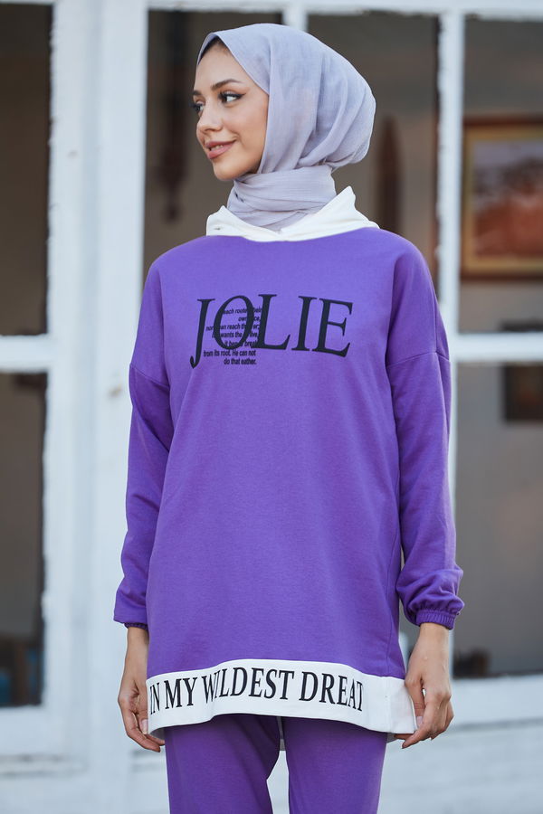 Tunik Pantolon Mor - 3926