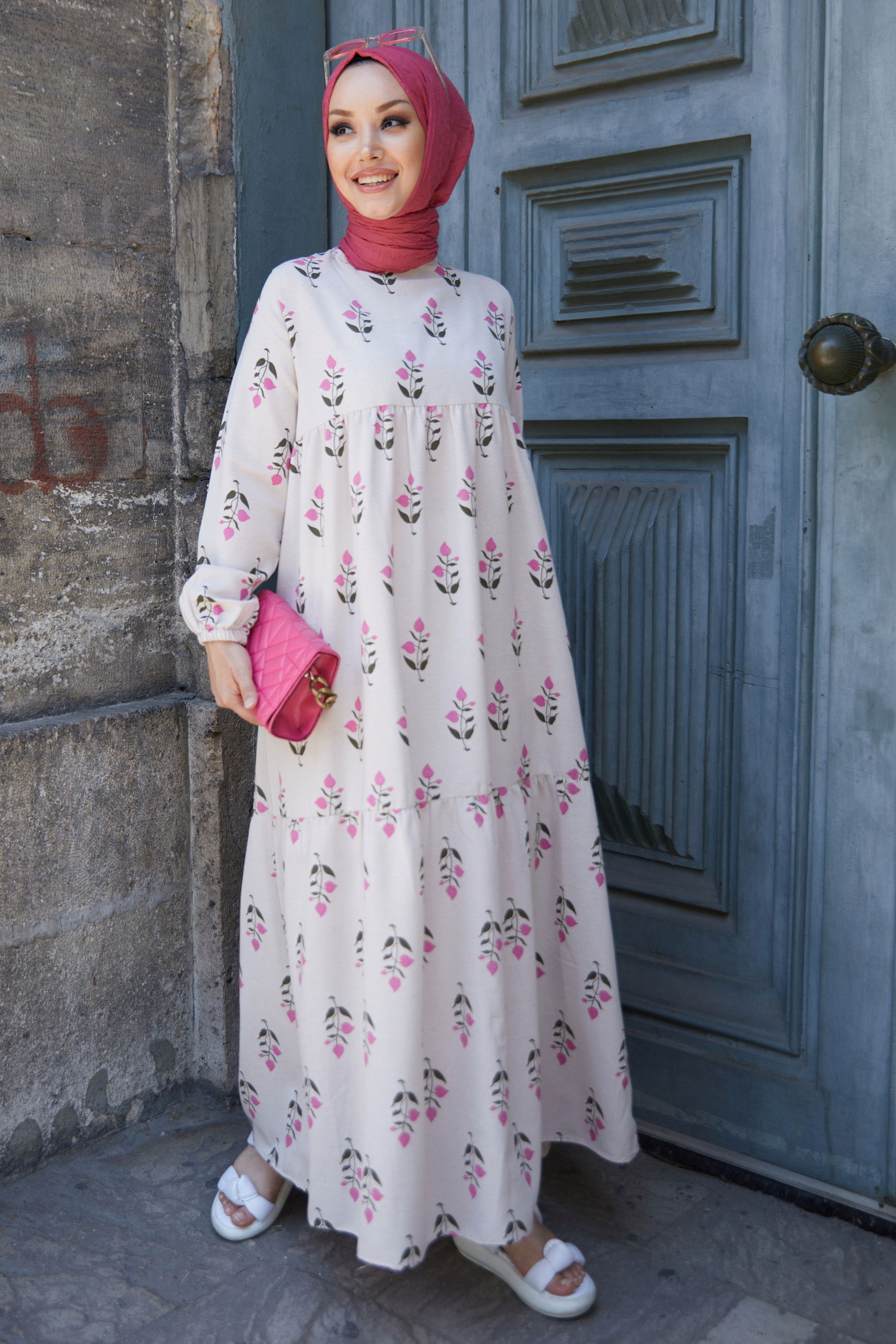 Elbise Fuşya - 10353