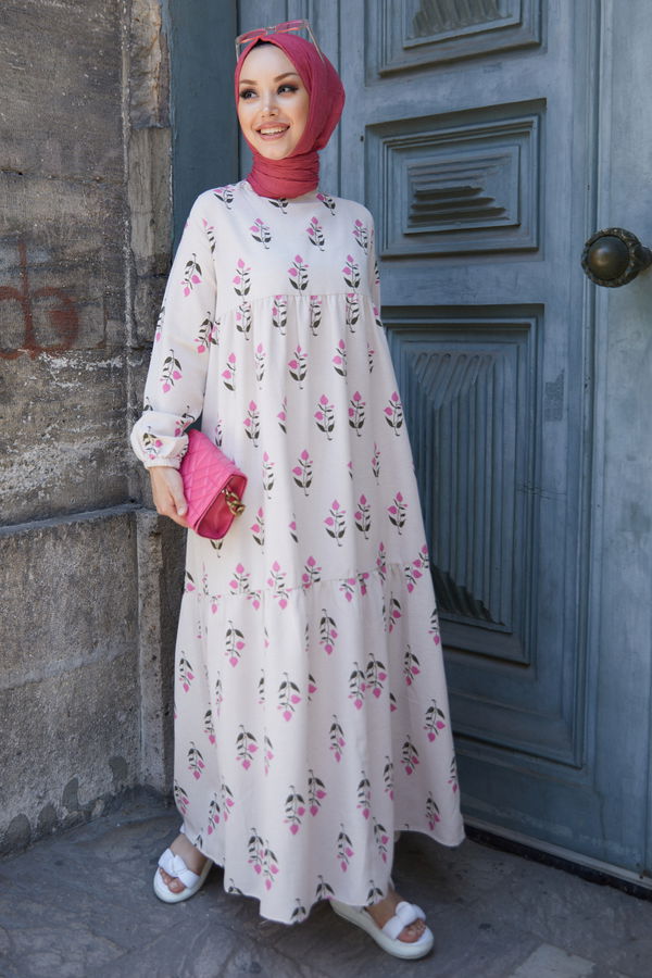 Elbise Fuşya - 10353