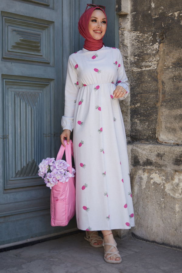 Elbise Fuşya - 10555 FUŞYA