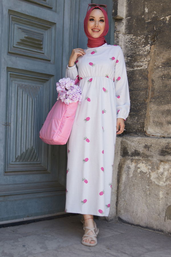 Elbise Fuşya - 10555 FUŞYA