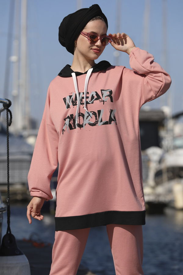 Tunik Pantolon Pembe - 3929 PEMBE