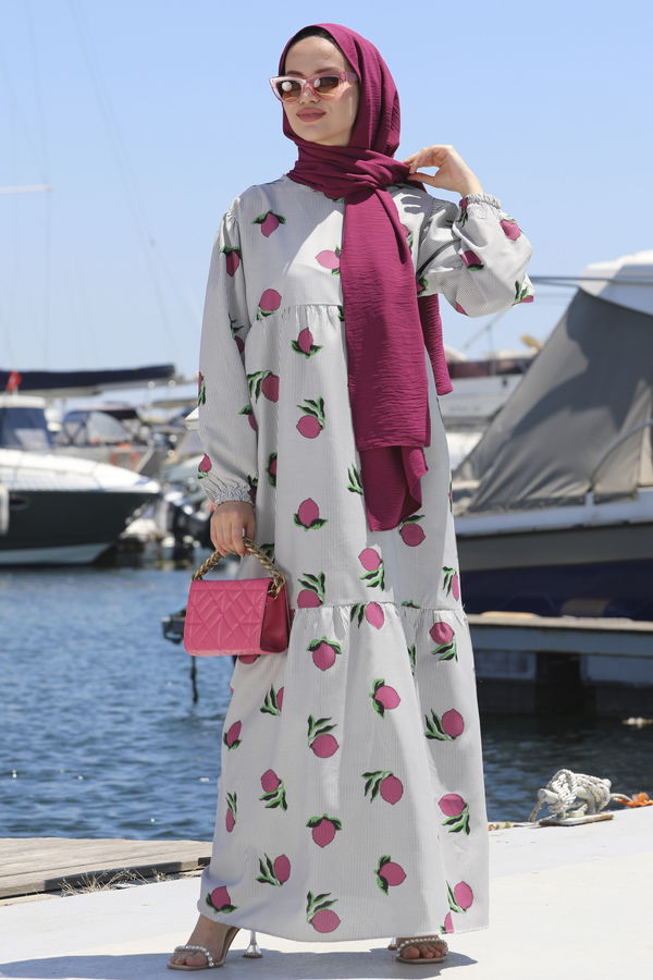 Elbise Fuşya - 10358