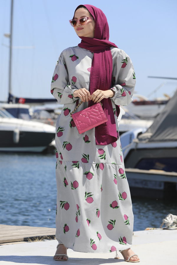 Elbise Fuşya - 10358