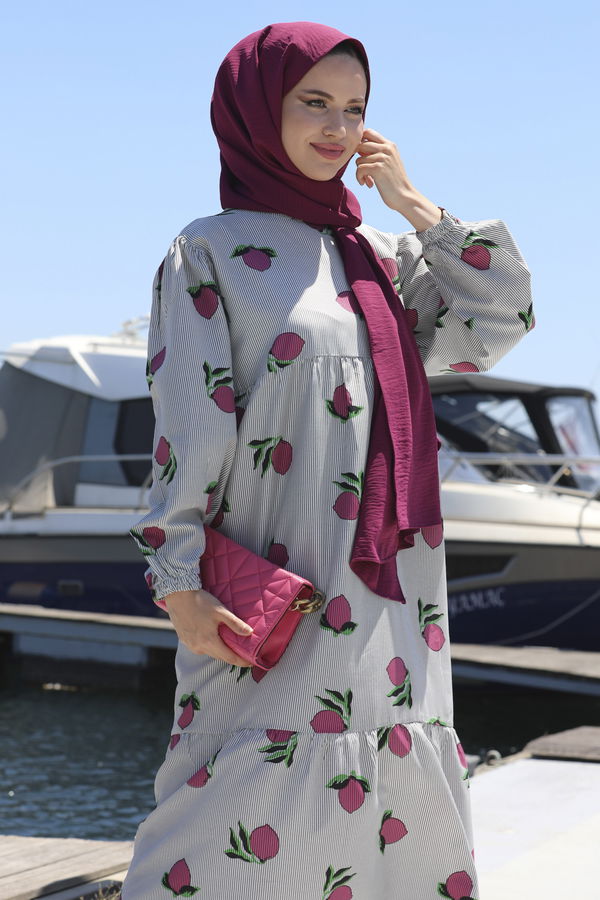 Elbise Fuşya - 10358