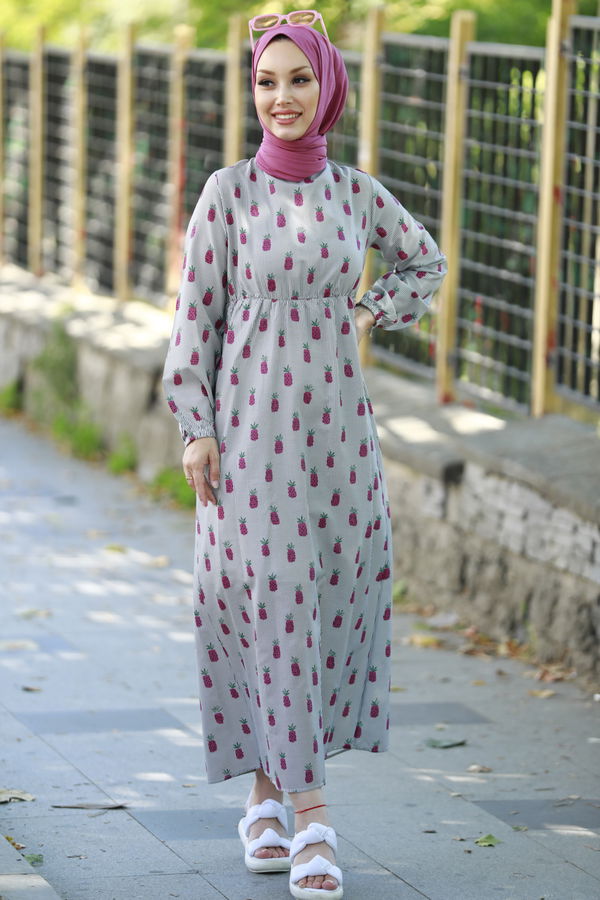 Elbise Fuşya - 10559 FUŞYA