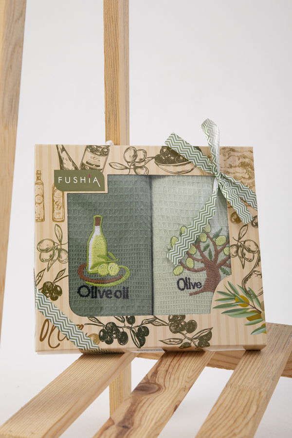 Haki Mutfak Havlu Seti 35x55 cm  - 21128 HAKİ