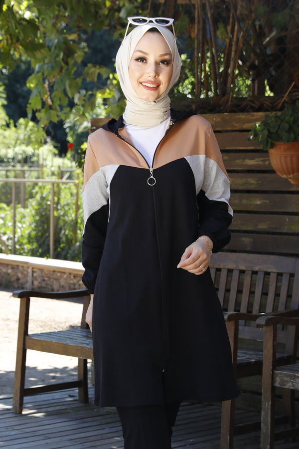 GARNILI TUNIK Vizon - 3712 VİZON