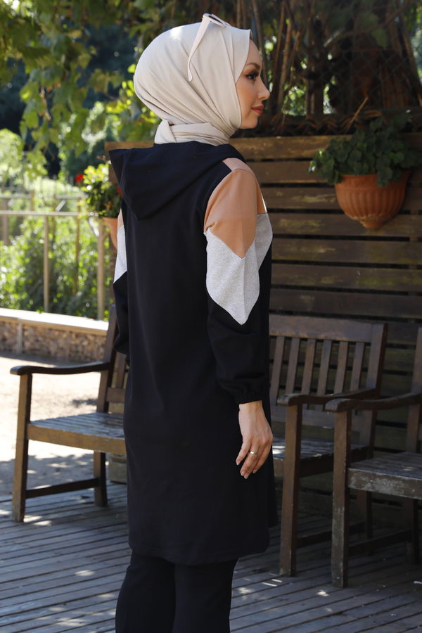 GARNILI TUNIK Vizon - 3712 VİZON