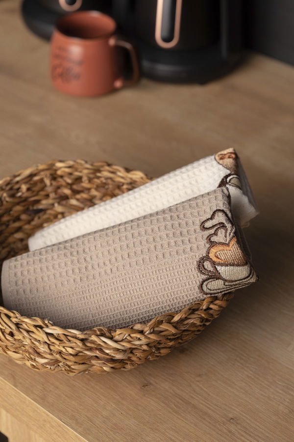 Kahverengi Mutfak Havlu Seti 35x55 cm  - 21128
