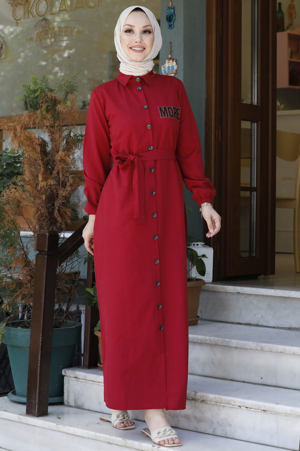 ELBISE Bordo - 3637 BORDO