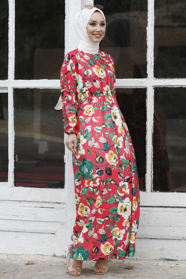 Elbise Fuşya - 10401