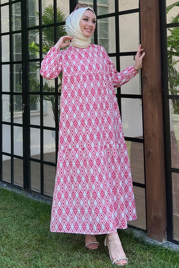 Elbise Fuşya - 10409 FUŞYA