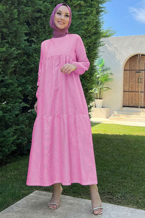 Elbise Fuşya - 10415