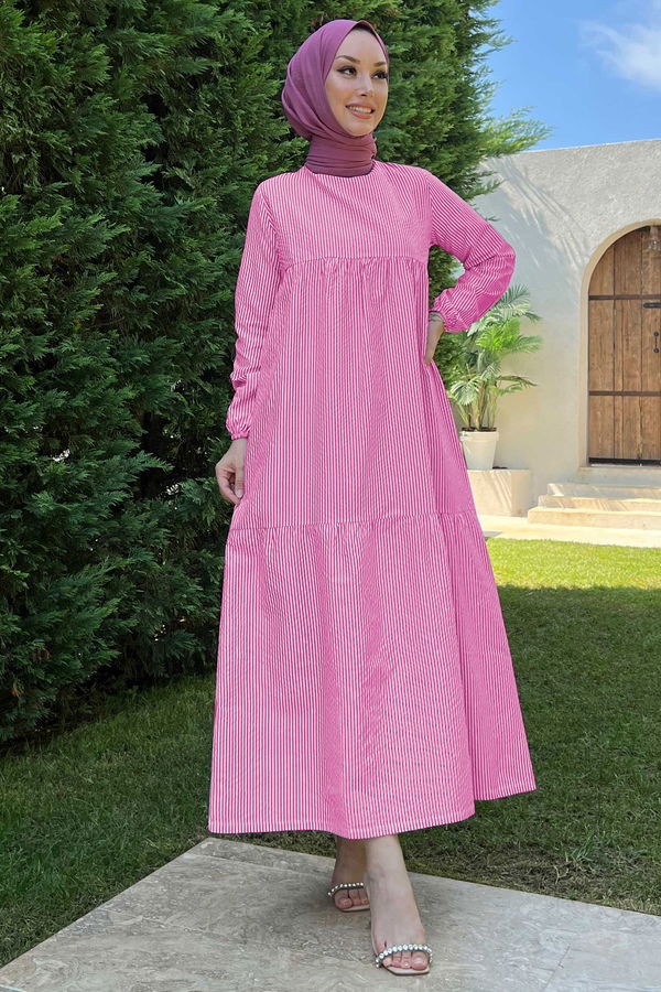 Elbise Fuşya - 10415
